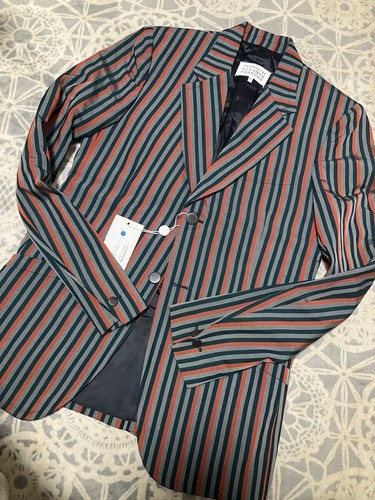 Giacca sartoriale Maison Margiela a righe verdi