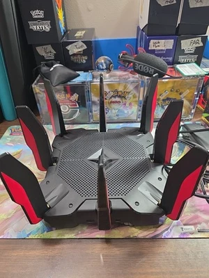 TP-LINK Archer AX11000 Tri-Band Wi-Fi 6 Gaming Router - Black/Red - FAIR - Image 1 of 4