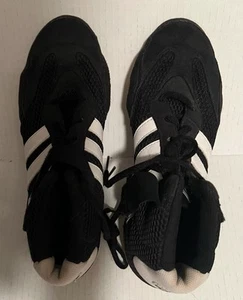 Men’s Adidas HVC 2 Wrestling Shoes Black/White #116378 - Size: 7- EUC - Picture 1 of 2