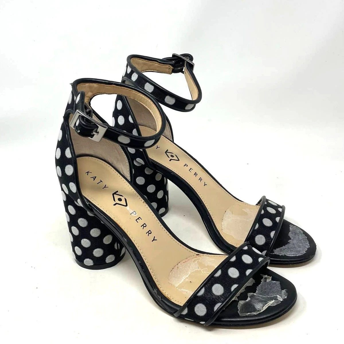 Katy Perry Women's Clara Heeled Sandal - Glitter Open-Toe Pump With Ankle Strap