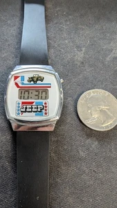 Vintage Jeep AMC Digital LCD Uhr 80er Jahre Edelstahlgehäuse Retro Logo - Bild 1 von 11