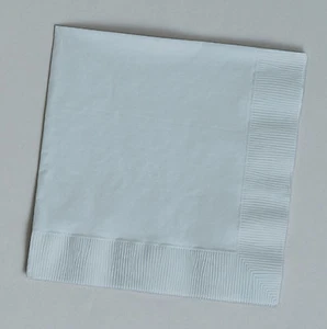 100 SCHLICHTE SILBERNE Getränke/Cocktail Servietten für Hochzeit/Party/Event, 5"x5", 2-lagig - Bild 1 von 1