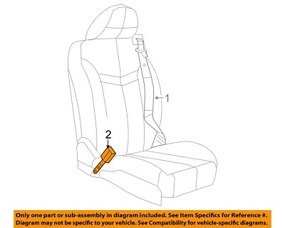 CHRYSLER OEM 2010 Sebring Front Seat Belts-Buckle End 1NS461T1AB Foto 1 de 2