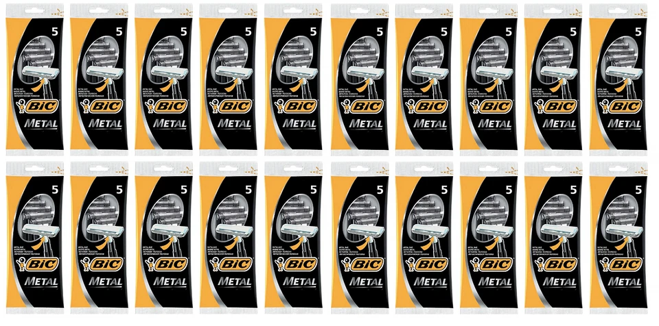 BIC Metal Disposable Mens Shaving Razors, 5 Count (Pack of 20) - Image 1 of 1