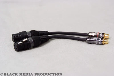 Cable adaptador XLR hembra - RCA hembra HiCon juego de 2 (estéreo) *NUEVO*