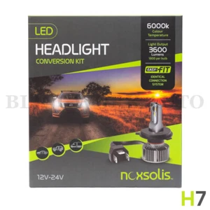 Noxsolis H7 LED Headlight Bulbs Globes Conversion Kit 6000K White - Picture 1 of 9