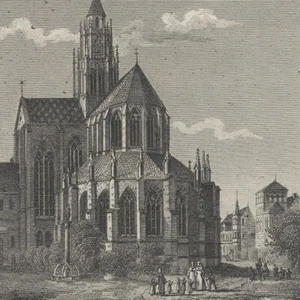 Baviera Kaisheim monasterio cisterciense grabado en acero Aubert Quaglio alrededor de 1830 vista - Imagen 1 de 4