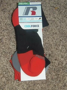 COOL FORCE - MEN - 3 PACK - ANKLE SOCKS - SIZE 6-12 Orange (2-FD-79 & 80) - Picture 1 of 2