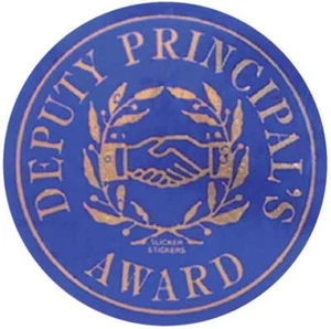 New Teachers School Deputy Principal's Award Metallic Stickers - Picture 1 of 2