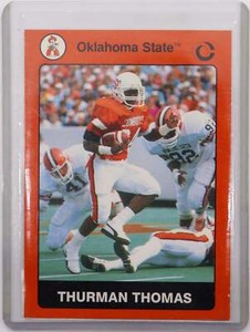 1991 Collegiate Collection Thurman Thomas OSU Cowboys #3, Mint