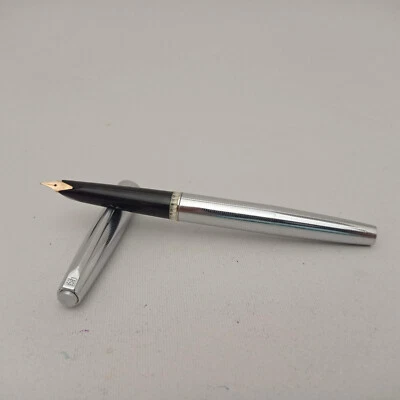 СОЮЗ ХРОМИРОВАННАЯ ПЕРЬЕВАЯ РУЧКА 14K EF NIB ОЧЕНЬ РЕДКАЯ ВИНТАЖНАЯ СССР 1980-Х NOS UNIKED - Изображение 1 из 4