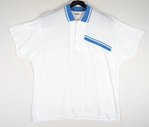 Vintage Benger Made in Austria Poloshirt weiß blau Borte 80er Retro Sportswear 5 - Bild 1 von 14