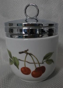 Royal Worcester Large Porcelain 10 oz Jam Jar & Lidded Vintage - Picture 1 of 4