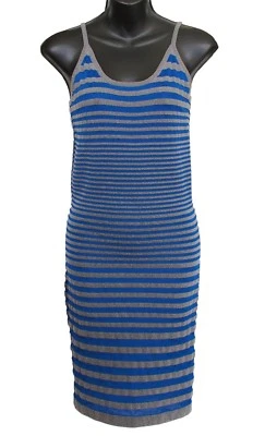 Vestido Alexander Wang Tejido Rayas Gris Azul Talla M Foto 1 de 4