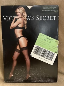 NOS White Victoria's Secret Size A Classic Stockings Thigh High Pantyhose Nylons - Picture 1 of 6