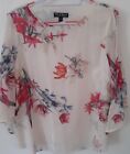 Billie & Blossom  Whimsical Floral Spring Ice Cream Pink & Silver Thread Top  16
