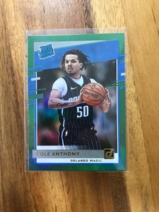 2020-21 Panini Donruss Rated Rookies Green Flood Cole Anthony #208 Rookie RC SP