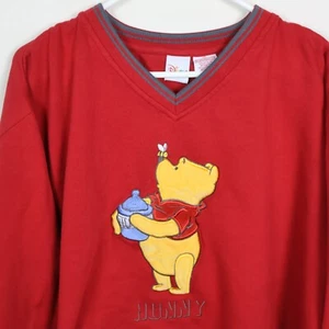 Disney Sweatshirt Womens Plus 2X Winnie the Pooh Red Velvet Hunny Y2K VTG - Picture 1 of 13