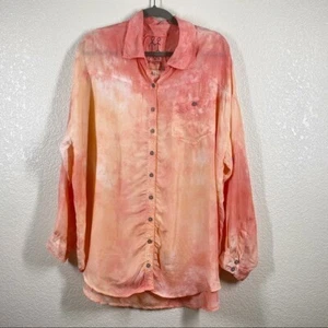Johnny Was Pete and Greta Women's Size Medium Orange Ombré Button Down Shirt - Picture 1 of 7