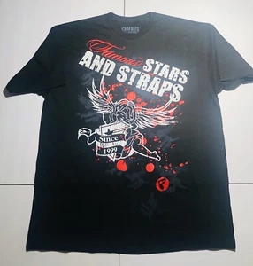 FAMOUS STARS & STRAPS Mens Black Graphic S/S Cotton T Shirt Travis Barker SZ XL - Picture 1 of 7