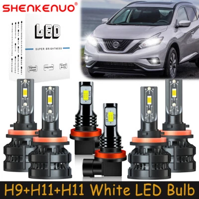 For Nissan Murano 2015-2018 Combo LED Headlights Bulb High Low Beam Fog Light Z8 - Image 1 of 4