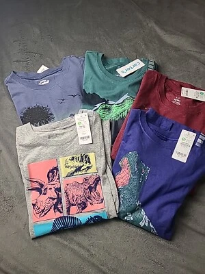 Carter's Niños 14 Niños 14A Manga Larga Dinosaurio Lote De 5 Camisetas Nuevas  Foto 1 de 4