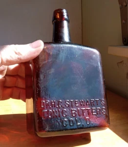 DR.H.C.STEWART'S TONIC BITTERS COLUMBUS,OHIO 1890s DUG HAND BLOWN BOTTLE - Picture 1 of 5