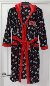Star Wars Fleece Hooded Dressing Gown Black & Red Size 11-12Yrs - Picture 1 of 9