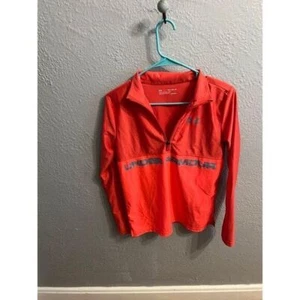 Under armour 1/4 zip orangish pullover size yxl - Picture 1 of 6
