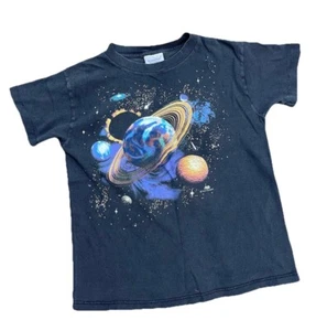 90s Dan Gilbert Space Medium T Shirt Single Stitch Saturn Planets Science Tee - Picture 1 of 6