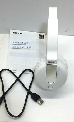 Sony DR-BTN200 White Stereo Wireless Bluetooth Headphones Headset DRBTN200 - Image 1 of 4