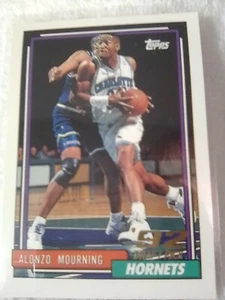 1992 - 1993 Topps Alonzo Mourning Charlotte Hornets #393 Basketball Card - Picture 1 of 4