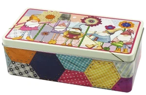 Crafting Gnomes Long Tin -Craft Room Sewing Knitting Crochet Gift Emma Ball T230 - Picture 1 of 4