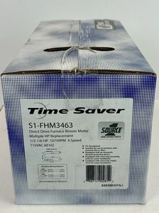 SOURCE 1 S1-FHM3463 Blower Motor 1/2HP 1075RPM 1PH 115V 4SPEED CW/CCW NEW - Picture 1 of 7