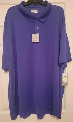 Camisa polo para hombre PGA Tour Airflux azul clemátide púrpura talla 4X nueva con etiquetas  Foto 1 de 4