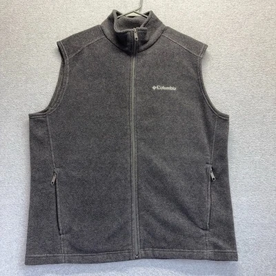 Columbia Vest Mens Large Gray Full Zip Side Pockets Outdoor - Image 1 of 4