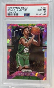 2019 Panini Prizm Romeo Langford Rookie RC Pink Ice #260 PSA 10 - Picture 1 of 2