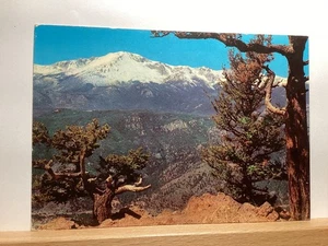 Pikes Peak from Rampart Range Road: CO - Vintage Postcard - Picture 1 of 3
