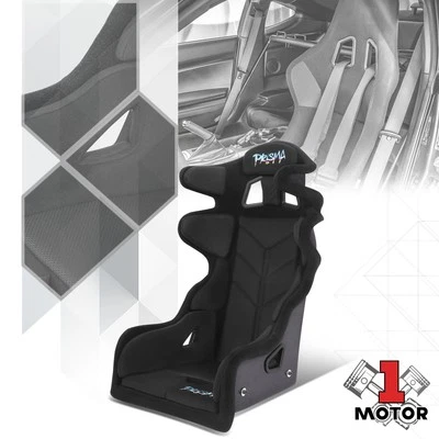 NRG FIA Homologation Fixed Sparkled Back Bucket Racing Seat FRP-RS610BK-PRISMA - Image 1 of 4