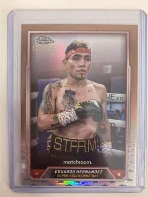 TOPPS BOXING CHROME 2025 EDUARDO HERNANDEZ SUPER FEATHERWEIGHT PARALLEL 106/225. - Image 1 of 2
