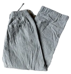 Abercrombie & Fitch Baggy Breezy Pull-On Pant Blue Small Striped Seersucker S - Picture 1 of 9