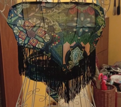 BandeauBandeau Top, bauchfrei, rückenfrei mit Fransen von SheIn Größe L - Bild 1 von 2