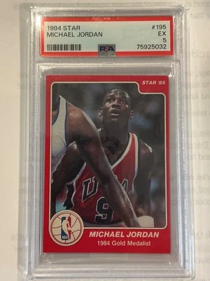 Michael Jordan 1984 Star Co. #195 PSA 5 Novato Olímpico ¡Bonito centrado!   🐐📈💎 Foto 1 de 4