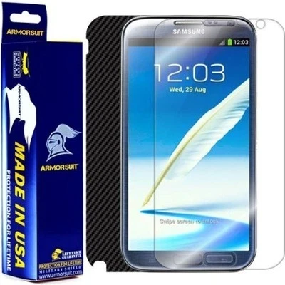 ArmorSuit MilitaryShield Samsung Galaxy Note II Screen + Black Carbon Fiber Skin - Image 1 of 4