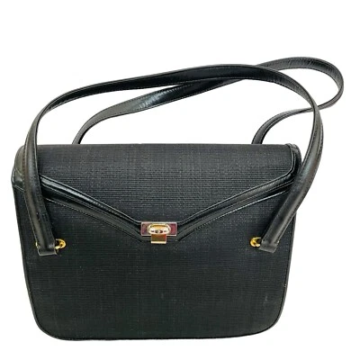 Винтажная Роскошная Сумочка Comtesse Германия Черный Лошадиный Волос Двойная Ручка Золотистая h.w. - Изображение 1 из 4