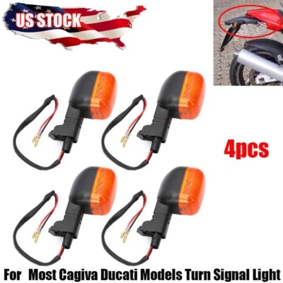 2 Pair Of Indicators For Aprilia Cagiva Ducati Turn Signal Blinker Winker RS250 - Image 1 of 4