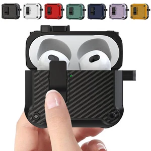 For Apple AirPods 4th 3rd 2nd Gen/Pro 2 Shockproof Carbon Fiber PC Lock Case - Picture 1 of 23