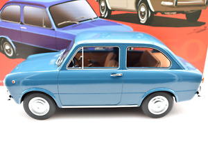 Coche Auto Fiat 850 Azul Escala 1:18 Laudoracing miniaturas Época colección