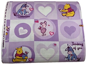 Winnie The Pooh Valentines Day Fabric #3598 BTY Springs Industries Cotton Fabric - Picture 1 of 4