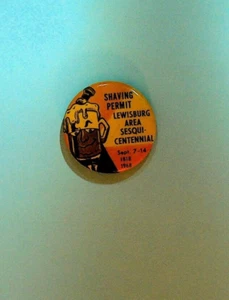Lewisburg Ohio Area Sesqui Centennial Pin 1968 Rasiergenehmigung Pinback - Bild 1 von 1